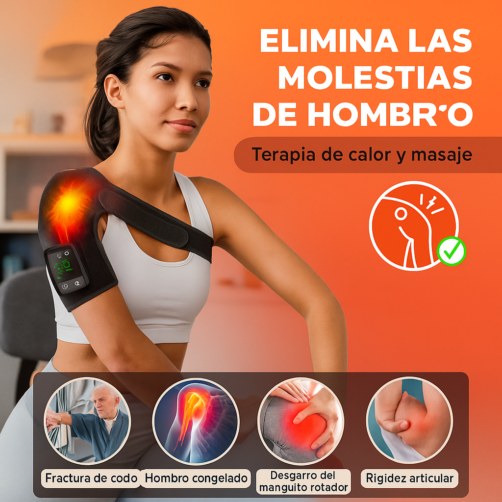 MASAJEADOR TÉRMICO 3 EN 1: RODILLAS, HOMBROS Y CODOS